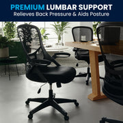Flash Furniture Black / Set of 1 / Contemporary Home Office Desk Chairs