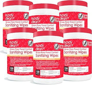 Diamond Wipes HandyClean Food Contact Sanitizing Wipes, 6 Canister, 120 Count
