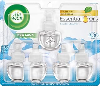 Air Wick Scented Oil 5 Refills, Snuggle Fresh Linen, (5X0.67oz), Air Freshener