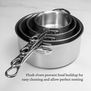 Thomas Keller Insignia by - Stainless Steel 4 Quart Sauce Pot by Hestan – 4 Quarts, Stainless Steel, Model 31019
