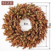 Juxdp Artificial Fall Azalea Wreath, 26 Inch, Orange-Green