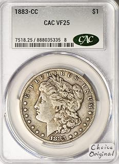 1883-CC Morgan Dollar CAC VF-25; Choice Original