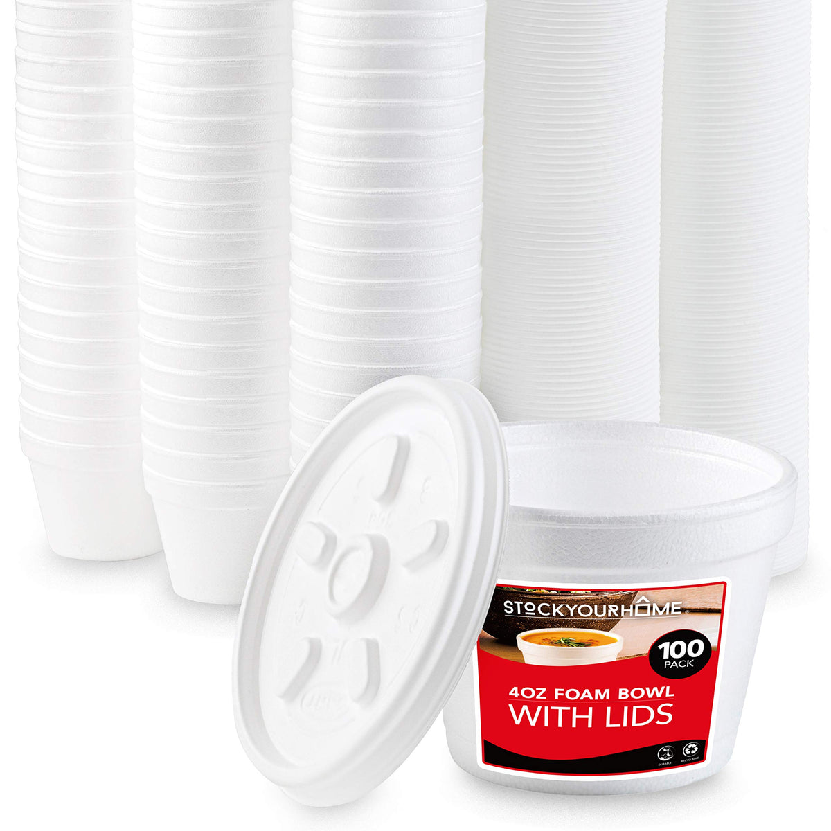 Stock Your Home 8 Oz - 50 Count / White / Compact Bowls