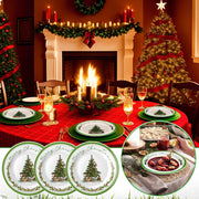 Loyim Melamine Christmas Plates, 8 Inch, Set of 6