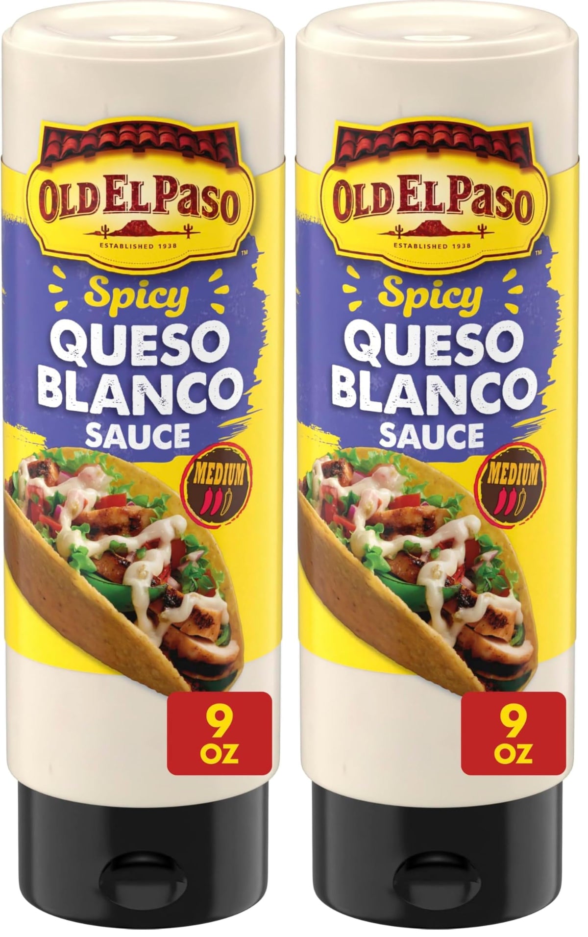Taco Sauce - Queso Blanco by Old El Paso – 9 Ounce (Pack of 2), Pack of 2