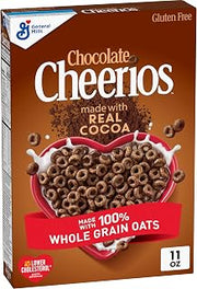 Chocolate Cheerios, Heart Healthy Gluten Free Breakfast Cereal, 11 oz | Real Cocoa & 100% Whole Grain Oats, Soluble Fiber for Cholesterol, 21g Whole Grain per Serving