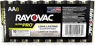 Rayovac Batteries ALAA8PK Alkaline Batteries, Size AA (Pack of 8)