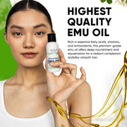 ® Emu Oil for Hair and Body - 100% Pure & Refined Emu Oil for Skin & Hair Care | Premium Quality Hydration & Nourishment | 4 Fl. Oz by Longview Farms – 4 Fl Oz (Pack of 1)