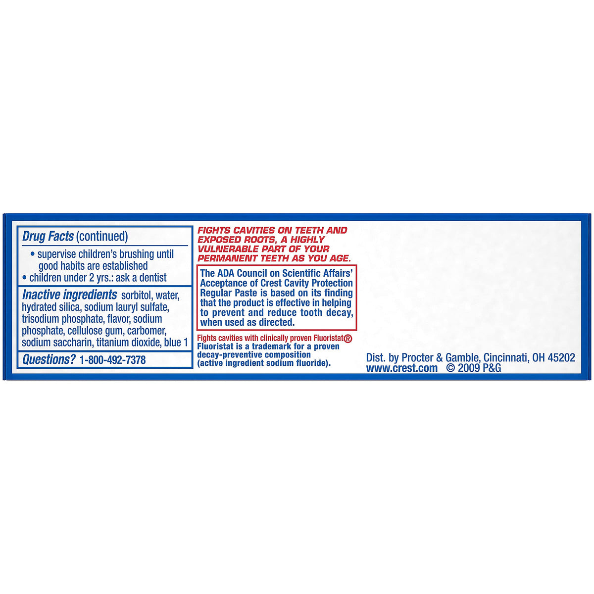 Procter & Gamble Toothpaste and Toothbrushes Toothpaste by Crest – 204 Ounce (Pack of 1), Bamboo, Model 30501