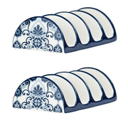 10 Strawberry Street Set of 2 Taco Cradles / Talavera Blue / 1 Serveware Accessories