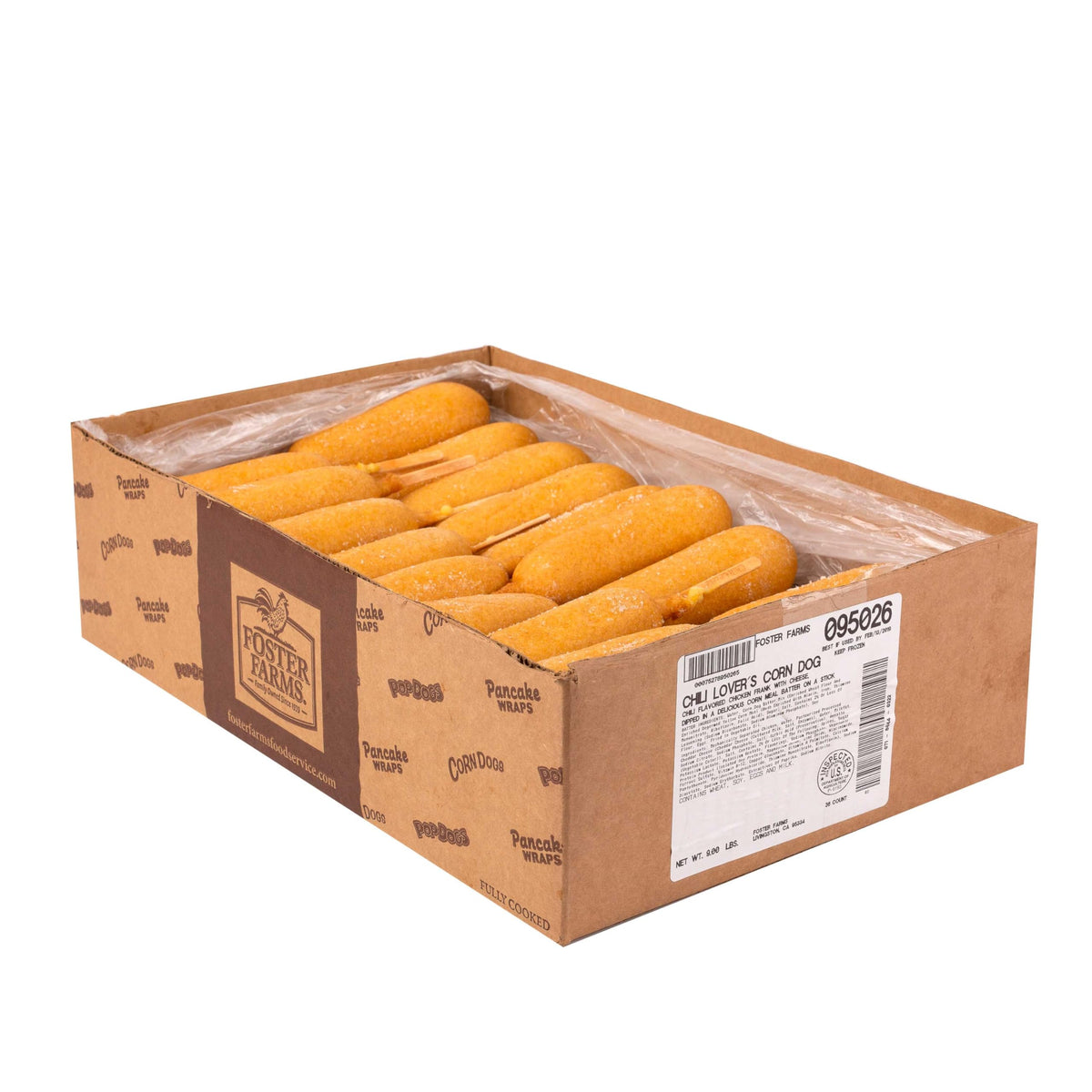 Chili Lovers Chicken Corn Dog by Foster Farms – 4 Ounce (Pack of 36), Pack of 36