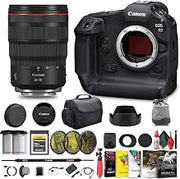 Canon EOS R1 Camera - 24MP with RF 24-70mm f/2.8 Lens Bundle | For Photography & Video | 24MP Full-Frame Mirrorless Camera | Full-Frame + 19x Batteries + 128GB CFexpress Memory Card + More