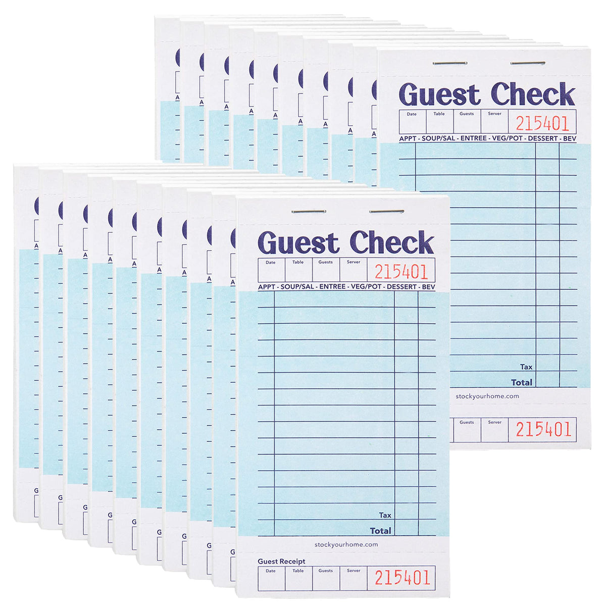 Stock Your Home 20 Pack / Blue / 1 Guest Checks