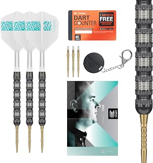 Target Darts Rob Cross 95K Steel Tip Swiss Point Darts, 95% Tungsten Darts with K-Flex Flights, 21G/22G/23G/25G | Voltage Darts, Player Edition Swiss Points K Flex Dart Set, Swiss Point Tool Included