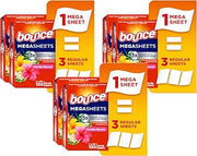 Bounce Mega Dryer Sheets Paradise Blossom | Anti-Static | 5-in-1 Benefits | 3x Static Fighting | 130 Sheets, Pack of 3