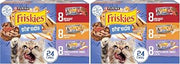 Friskies Wet Cat Food Variety Pack, Shreds Beef Chicken Turkey & Cheese | 48 Pack | 5.5 oz Cans
