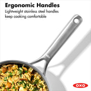 OXO 3.57QT Chef's Pan with Lid / 3.6 Quarts / Silver Chef's Pans