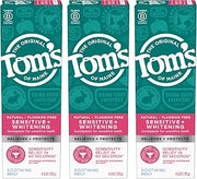 Tom's of Maine Sensitive and Whitening Toothpaste, Mint, 3 Pack, 4 oz