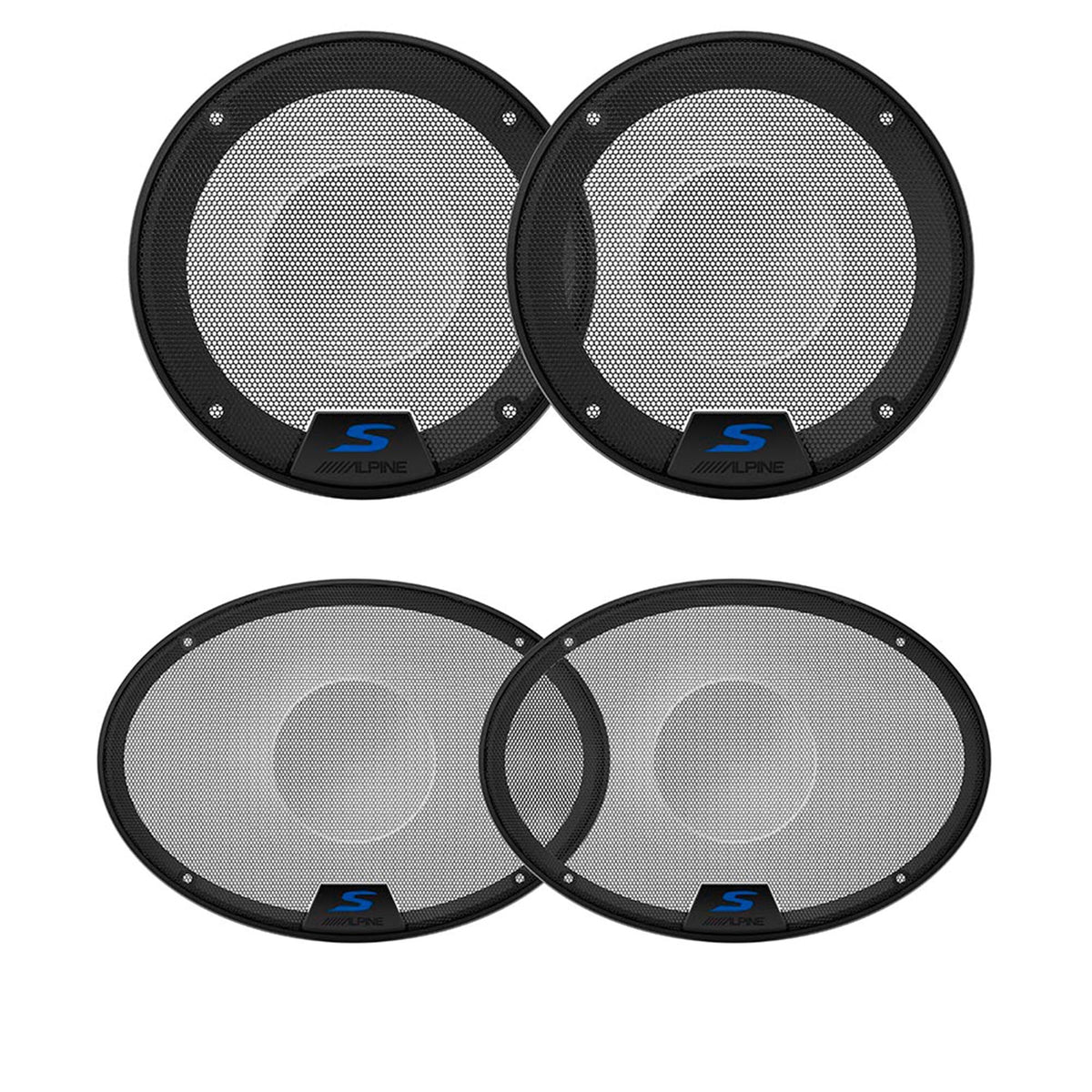 KTE-S69G 6x9 & KTE-S50G 5.25" S-Series Speaker Grill Bundle by Alpine – Model AlpineBDL241108-05