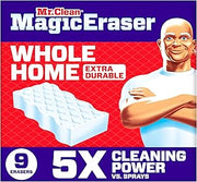 Mr. Clean Magic Eraser Sponge, All Purpose Cleaner, Cleaning Scrubber, Wall, Sneaker, Kitchen, Bathroom, Shower Cleaner, Cleaning Supplies, Melamine Sponge, Cleaning Pads, Extra Durable, 9ct