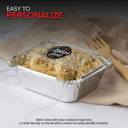 Stock Your Home 1 lb / 100 Pack / Silver Disposable Cookware