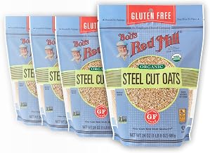 Bob's Red Mill Organic Gluten Free Steel Cut Oats, 24oz (4 Pack)