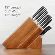 Wusthof 26 Piece Knife Block Set by Wüsthof – 26 Piece, Forged High Carbon Stainless Steel, black;tan, Pack of 26, Model Classic Ikon
