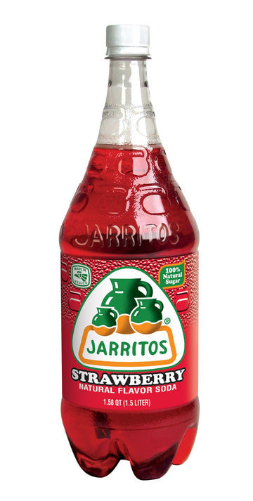 Soda Strawberry, 1.5 Liter by Jarritos – 1.5 Liter, Pack of 8