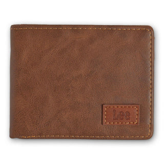 Men’s Bifold Wallet Slim Casual Everyday Minimalist Cash and Card Holder (Brown) by Lee – one size, Synthetic, Brown, Model AQ-LEWA85002-BRN