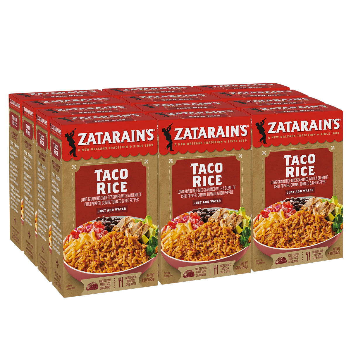 Taco Rice by Zatarain's – 6.9 Ounce (Pack of 12), Pack of 12