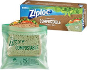 Ziploc Compostable Sandwich and Snack Bags for On The Go Freshness, Designed to be Commercially Compostable, 40 Bags (Pack of 12)