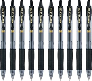 Pilot G2 Retractable Gel Ink Roller Ball Pens, Bold Point Black 10-PACK(31237)