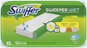 Swiffer Sweeper Wet Mopping Pad Multi Surface Refills for floor mop, Open Window Fresh scent, 12 Count (Packaging May Vary)