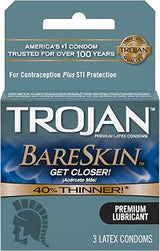 TROJAN BareSkin Sensitivity Premium Latex Condoms, 3 ea (Pack of 2)
