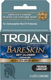 TROJAN BareSkin Sensitivity Premium Latex Condoms, 3 ea (Pack of 2)