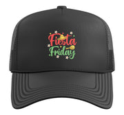 Fiesta Friday Trucker Hat with Adjustable Mesh Back by Great Fiesta Friday Apparel – Polyester, Black