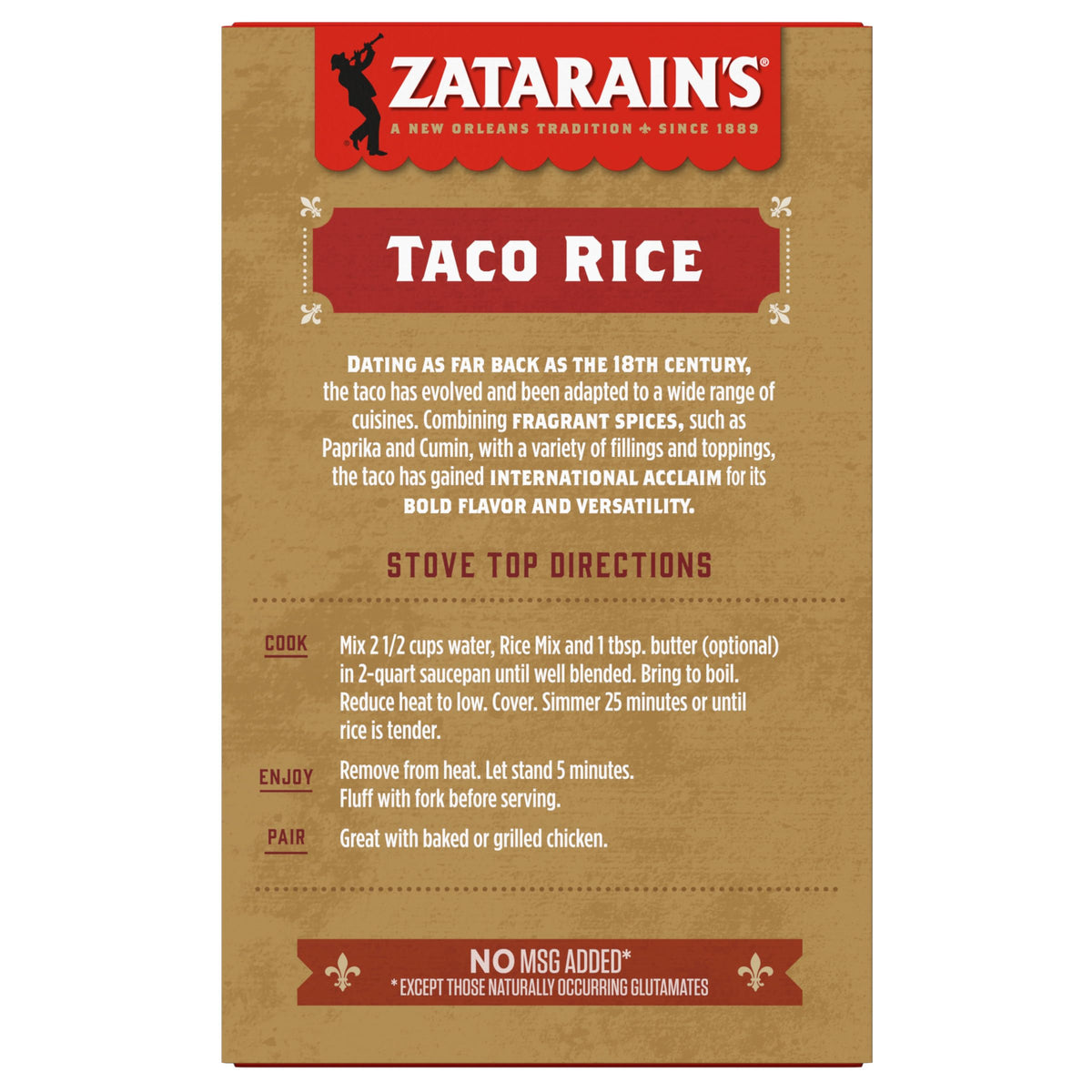 Taco Rice by Zatarain's – 6.9 Ounce (Pack of 8), Pack of 8