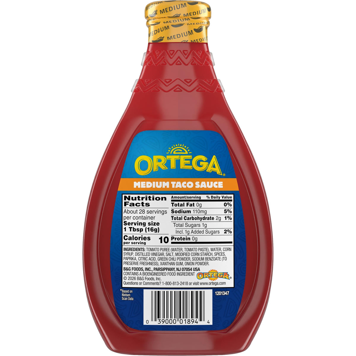 Original Taco Sauce by Ortega – 16 Ounce (Pack of 1), Medium, Model 7701894