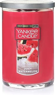 Yankee Candle Juicy Watermelon Scented, Classic 22oz Large Tumbler 2-Wick Candle, Over 75 Hours of Burn Time