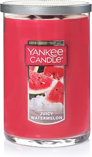 Yankee Candle Juicy Watermelon Scented, Classic 22oz Large Tumbler 2-Wick Candle, Over 75 Hours of Burn Time