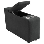 Coaster Collins Upholstered Modular Storage Console Dark Grey by Coaster Fine Furniture – 13.00"w x 38.75"d x 24.50"h, Dark Grey, Model 609530CON