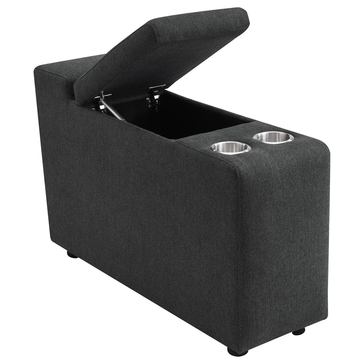 Coaster Collins Upholstered Modular Storage Console Dark Grey by Coaster Fine Furniture – 13.00"w x 38.75"d x 24.50"h, Dark Grey, Model 609530CON