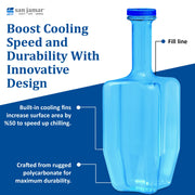 Rapi-Kool Cold Paddle for Cooling Hot Soups in Restaurants by San Jamar – 64 Ounces, Polycarbonate, Blue, Model RCU64
