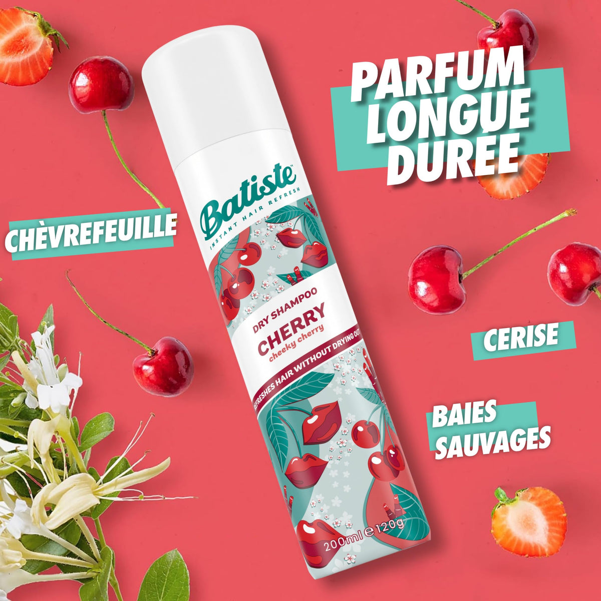 Shampoo Dry Cherry 6.73 Ounce (200ml) (3 Pack) by Batiste – 6.73 Fl Oz (Pack of 3), Clear, Pack of 3, Model 5010724526798