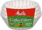 Melitta Basket Coffee Filters for 8-12 Cup, White, 200-Count (Pack of 24)