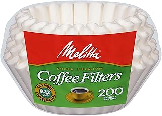 Melitta Basket Coffee Filters for 8-12 Cup, White, 200-Count (Pack of 24)