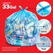 Heavy-Duty Blue Recycling Bags by Stock Your Home – 1 Count (Pack of 60), 4224.0 ounces, Plastic, Blue, Pack of 60