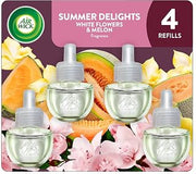 Air Wick Plug-In Scented Oil Refills, 4 Count, Summer Delights, Air Freshener, Essential Oils, Eco Friendly