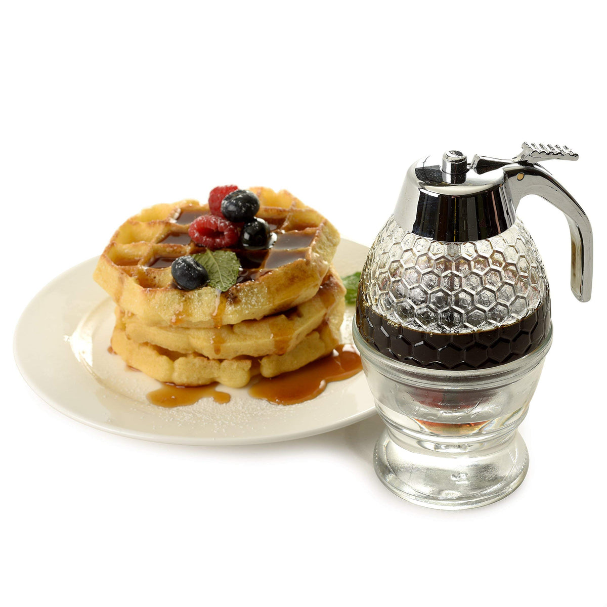 Honey/Syrup Dispenser by Norpro – 5.75in/14.5cm, 8.0 ounces, Glass, Clear