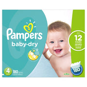Baby Dry Diapers Size by Pampers – Size 4, Blue, Model 80230524